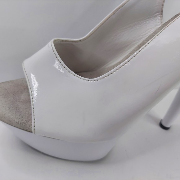 Karo's Shoes 6 inch sling back platform White Size 6 - Picture 14 of 16